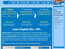 Tablet Screenshot of englishactivities.net